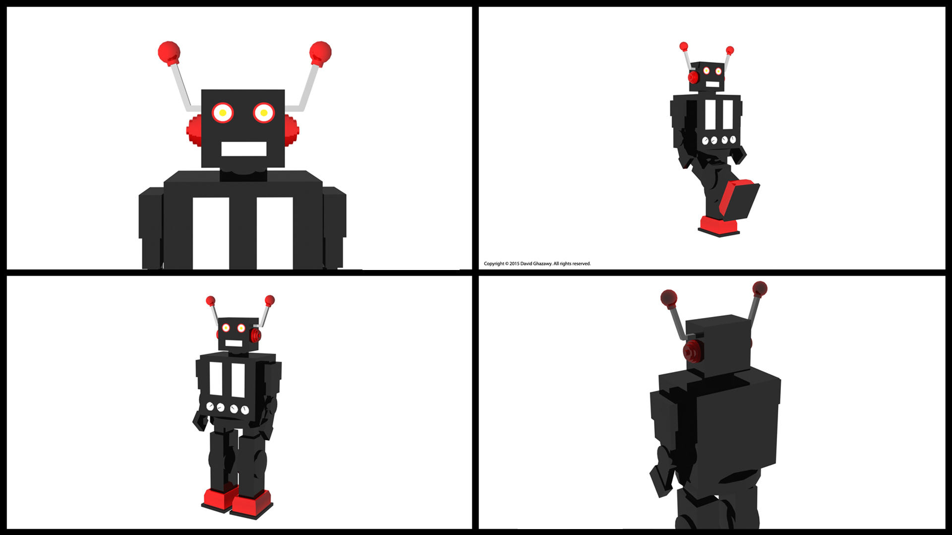 Robot from the video game A Tin Town War